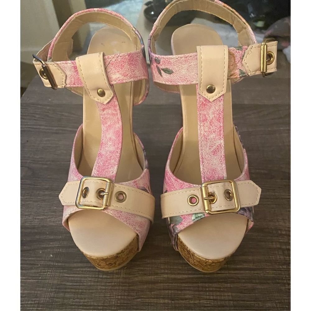 Women’s Pink Ankle Strap & Buckled Heels - Picture 7 of 10